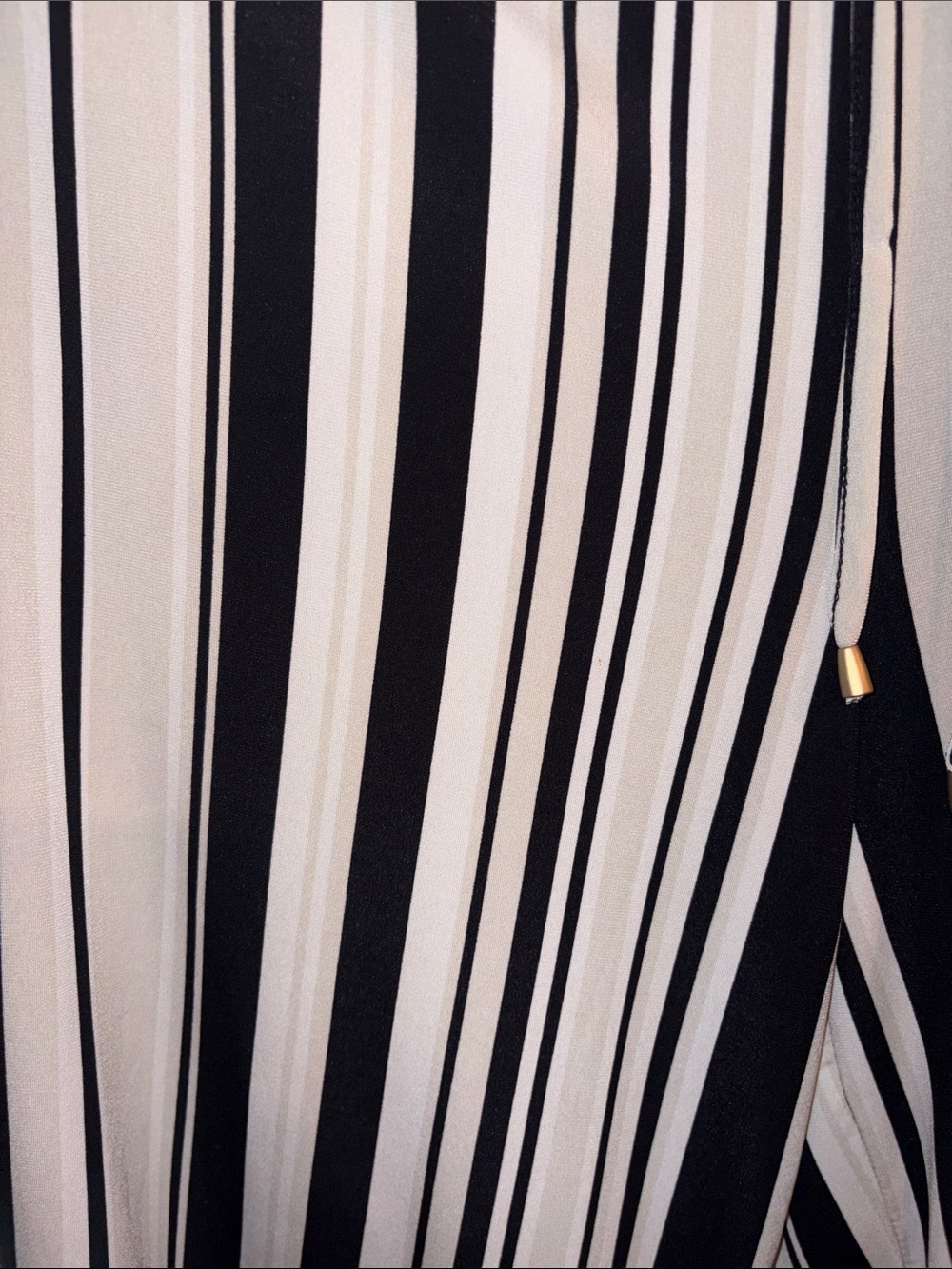 Jones New York Black White Striped Wide Leg Cropped Pants XL - Picture 7 of 7